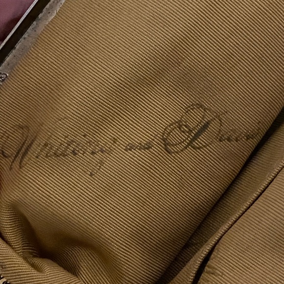 VINTAGE WHITING & DAVIS GOLD MESH CHAIN STRAP PURSE with RHINESTONE CLASP - Picture 4 of 5